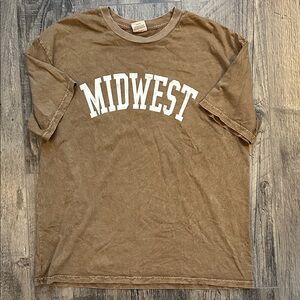 Women’s Brown Midwest Short Sleeve Tee from Gliks